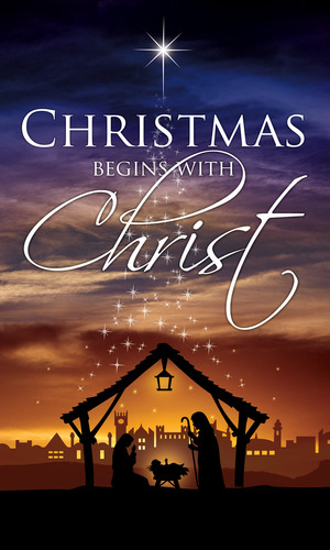 Banners, Christmas, Christmas Begins Christ, 3 x 5