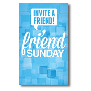 Friend Sunday Invite 3 x 5 Vinyl Banner