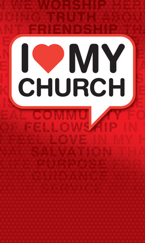 Banners, New Years, I Love My Church, 3 x 5