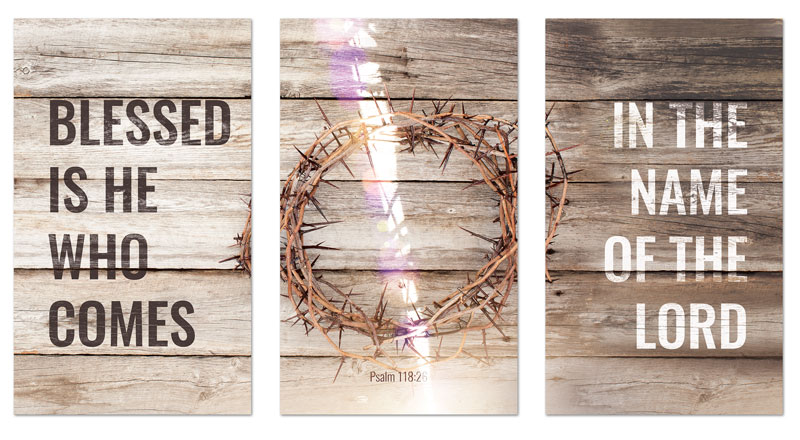 Banners, Easter, Blessed Is He, 3 x 5