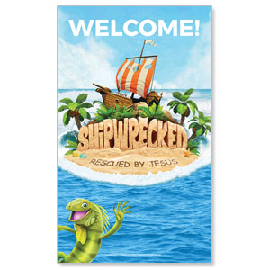 Shipwrecked Welcome 3 x 5 Vinyl Banner