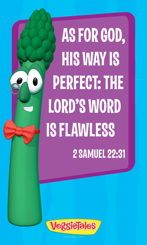 Banners, Scripture, VeggieTales 2 Sam 22:31, 3 x 5
