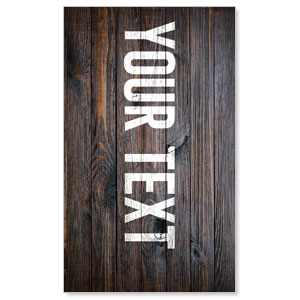 Dark Wood Your Text Here 3 x 5 Vinyl Banner
