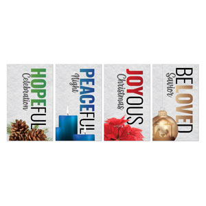 Bold Advent Words 3 x 5 Vinyl Banner