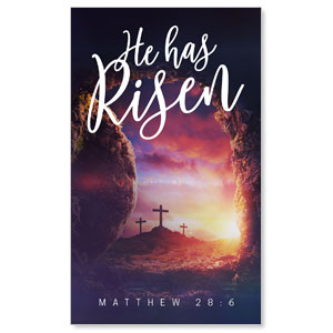 Dramatic Tomb Easter Scripture 3 x 5 Vinyl Banner