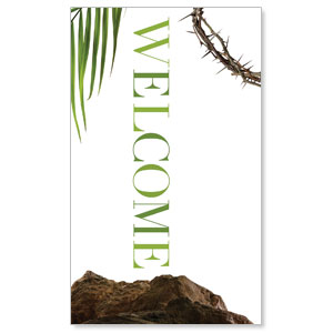 Easter Week Icons Welcome 3 x 5 Vinyl Banner