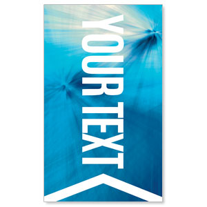 Chevron Blue Your Text 3 x 5 Vinyl Banner