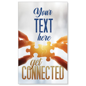 Connected Your Text 3 x 5 Vinyl Banner