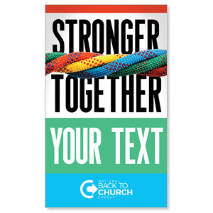 BTCS Stronger Together Your Text 3 x 5 Vinyl Banner