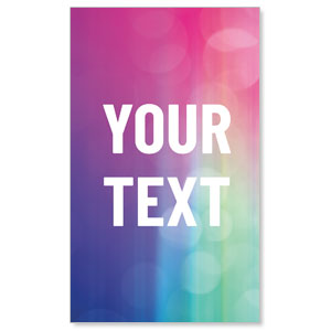 Colorful Lights Your Text Stacked 3 x 5 Vinyl Banner