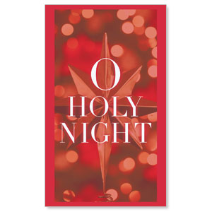 O Holy Night Red Star 3 x 5 Vinyl Banner