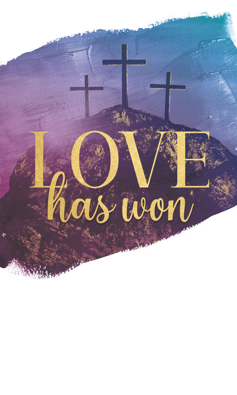 Banners, Easter, Love Has Won Paint, 3 x 5