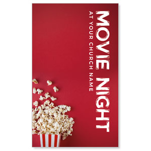 Movie Night Popcorn 3 x 5 Vinyl Banner