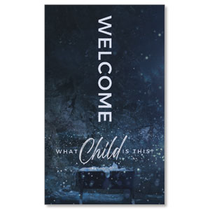 What Child Is This Snow 3 x 5 Vinyl Banner