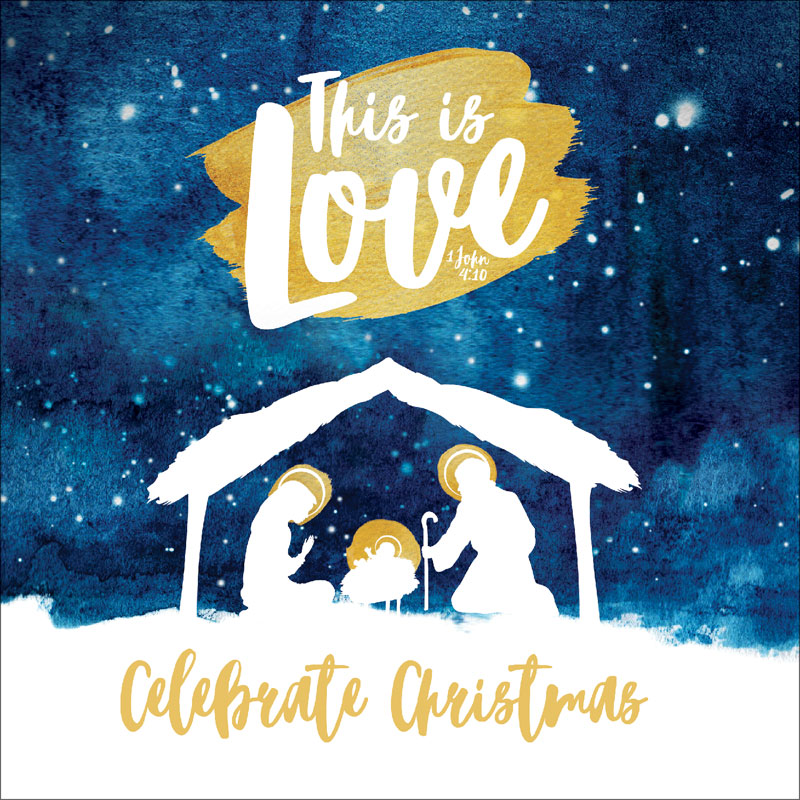 Painted Nativity Banner - Church Banners - Outreach Marketing