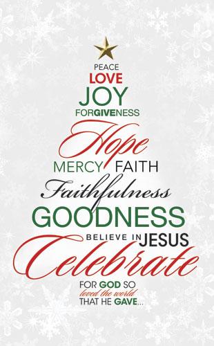 Banners, Christmas, Christmas Word Tree, 5' x 8'