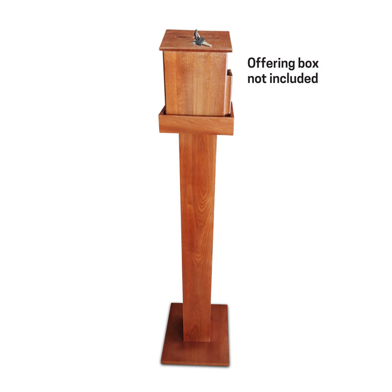 Accessories, Safety, Wood Stand for Offering Box - Oak Brown