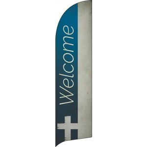 Color Block Welcome Flag Banner