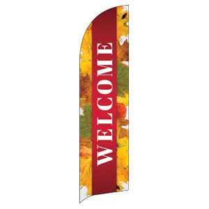 Leaves Youre Invited Flag Banner