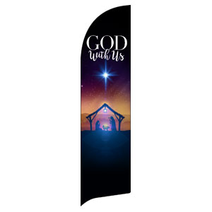 God With Us Advent Flag Banner
