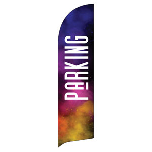 Dark Smoke Parking Flag Banner