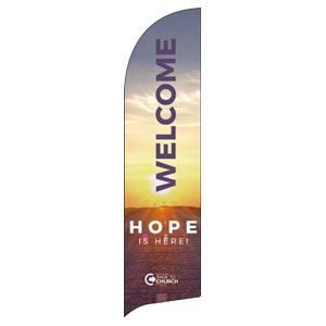 BTCS Hope Is Here Welcome Flag Banner