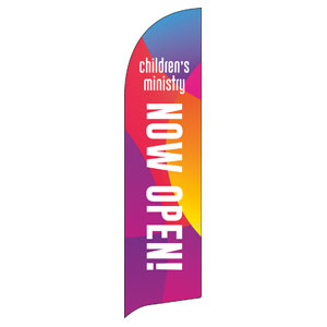Curved Colors Children's Ministry Flag Banner