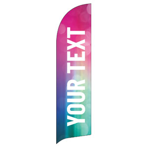 Colorful Lights Your Text Flag Banner