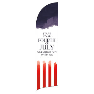 Fourth of July Paint Flag Banner