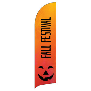 Orange Fall Festival Flag Banner