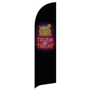 Trunk or Treat Neon Flag Banner