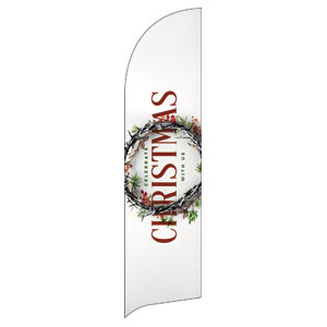 Christmas Crown Wreath Flag Banner