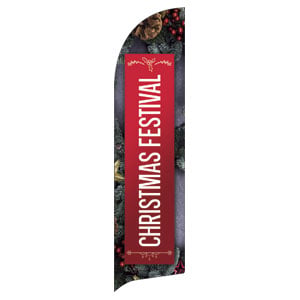 Christmas Festival Invite Flag Banner