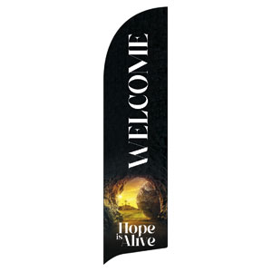 Hope Is Alive Tomb Flag Banner