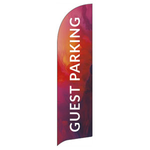 Vibrant Paint Guest Parking Flag Banner