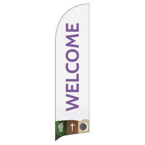 Easter Icons Paper Flag Banner
