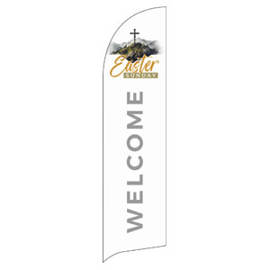 Easter Sunday Cross Flag Banner