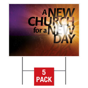 New Church Yard Signs - Stock 1-sided