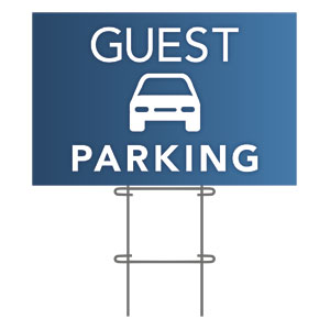 Guest Parking 36"x23.5" Large YardSigns