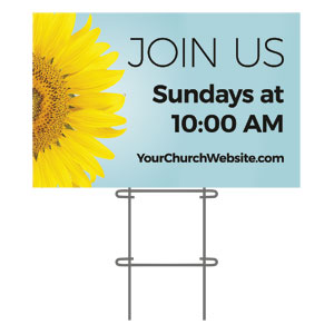 Sunflower Join Us 36"x23.5" Large YardSigns