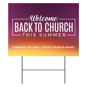 Welcome Back Ombre YardSigns