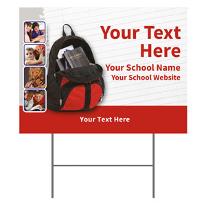 Backpack Your Text YardSigns
