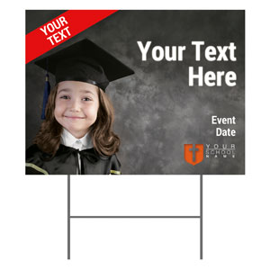 Cap and Gown Your Text 18"x24" YardSigns