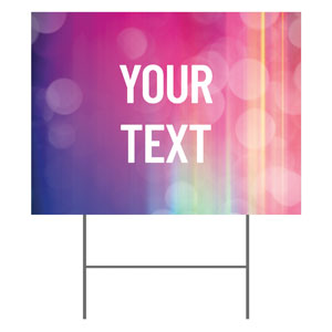Colorful Lights Your Text YardSigns