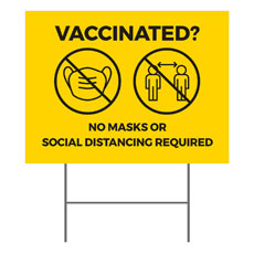 Yellow Vaccinated Icons 