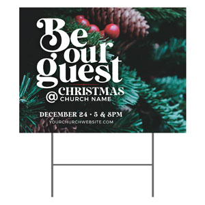 Be Our Guest Christmas YardSigns
