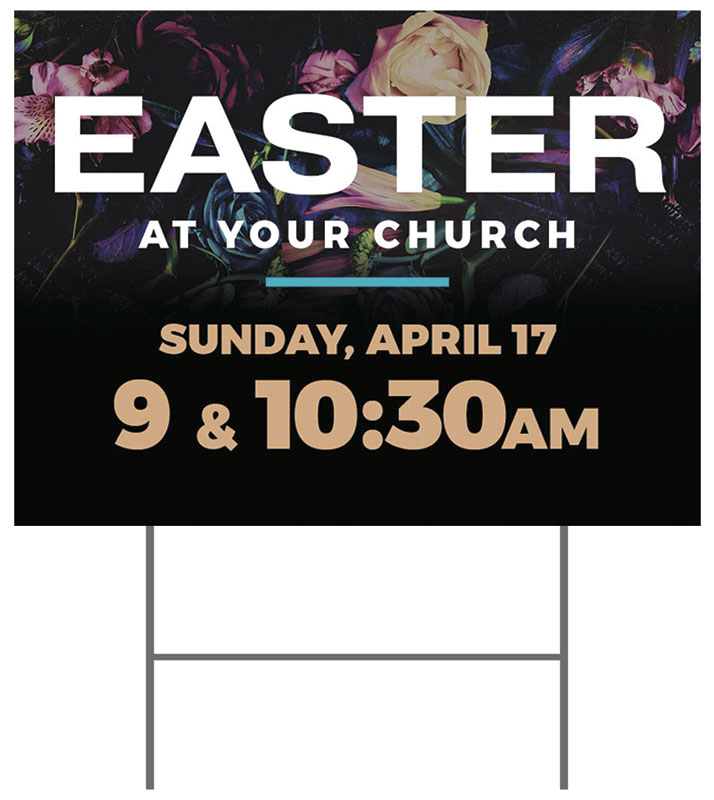 Yard Signs, Easter, CMU Neon Easter, 18 x 24