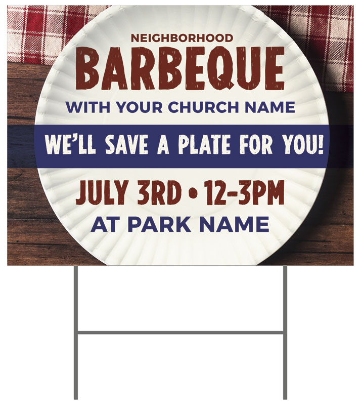 Yard Signs, Summer - General, Barbeque Plate, 18 x 24