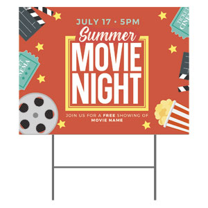 Summer Movie Night YardSigns