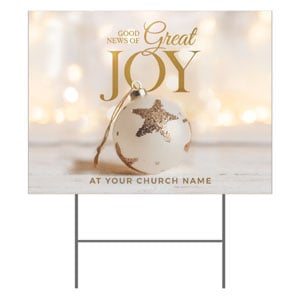 Great Joy Ornament 18"x24" YardSigns